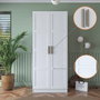 Hanah Home Armario Blanco con Estanterías